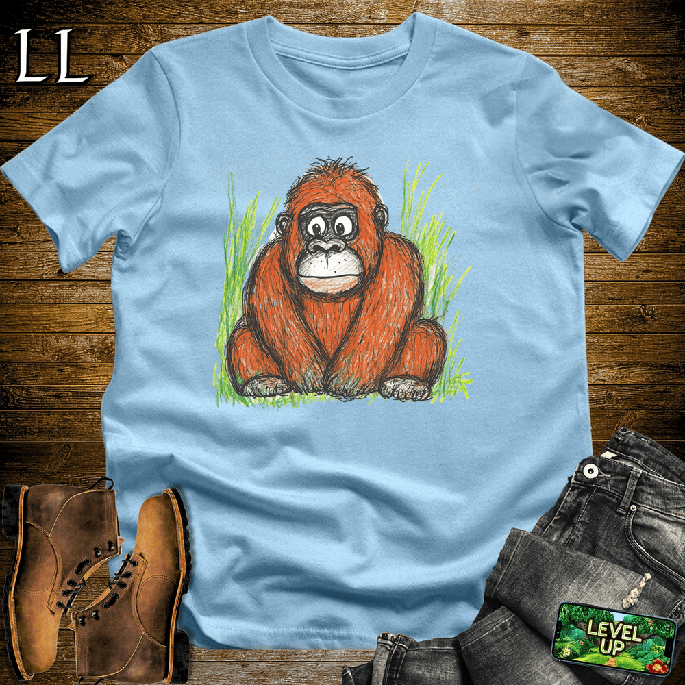Kids Art Gorilla Light Blue | Playful Artist Shirt