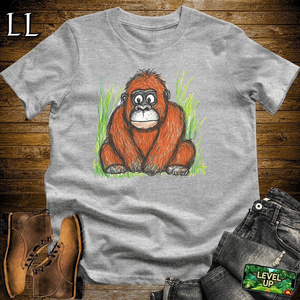 Kids Art Gorilla Sport Grey | Playful Artist Shirt