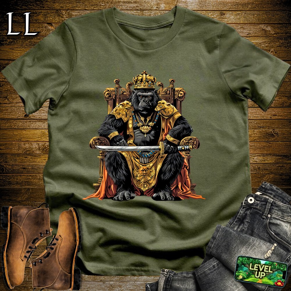 King Gorilla Samurai Military Green | Royal Warrior Tee