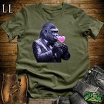 Kiss Me Gorilla Military Green | Funny Romantic Gorilla Shirt