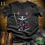 Kitten Samurai White | Playful Young Warrior Tee