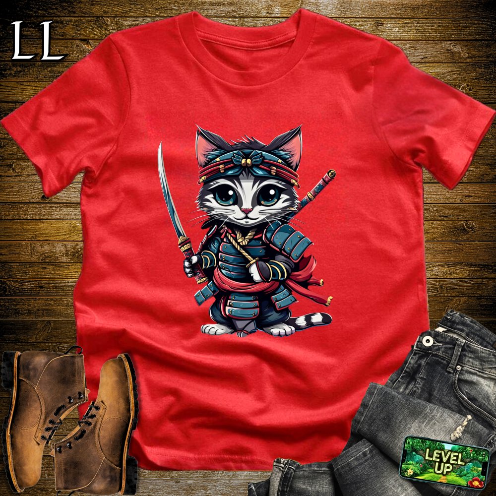 Kitten Samurai Softstyle Tee - Red - LegacyLayers