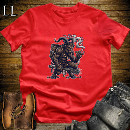 Krampus Birch Switch Cigar T-Shirt Red | Halloween Cigar Shirt