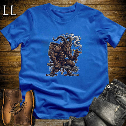 Krampus Birch Switch Cigar T-Shirt Royal | Halloween Cigar Shirt