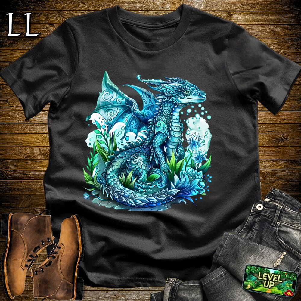 Lagoon Dragon Softstyle Tee - Black - LegacyLayers