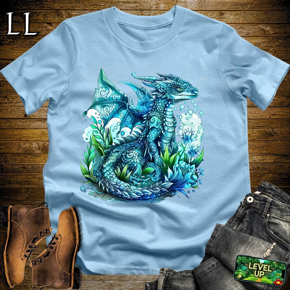 Lagoon Dragon Softstyle Tee - Light Blue - LegacyLayers