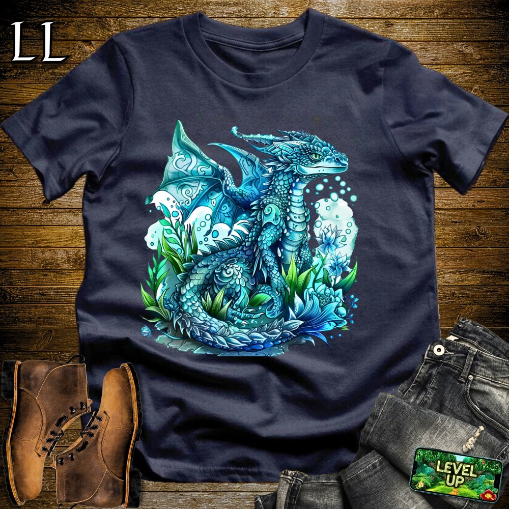 Lagoon Dragon Softstyle Tee - Navy - LegacyLayers