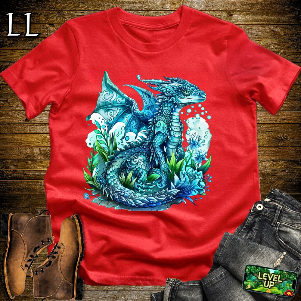 Lagoon Dragon Softstyle Tee - Red - LegacyLayers