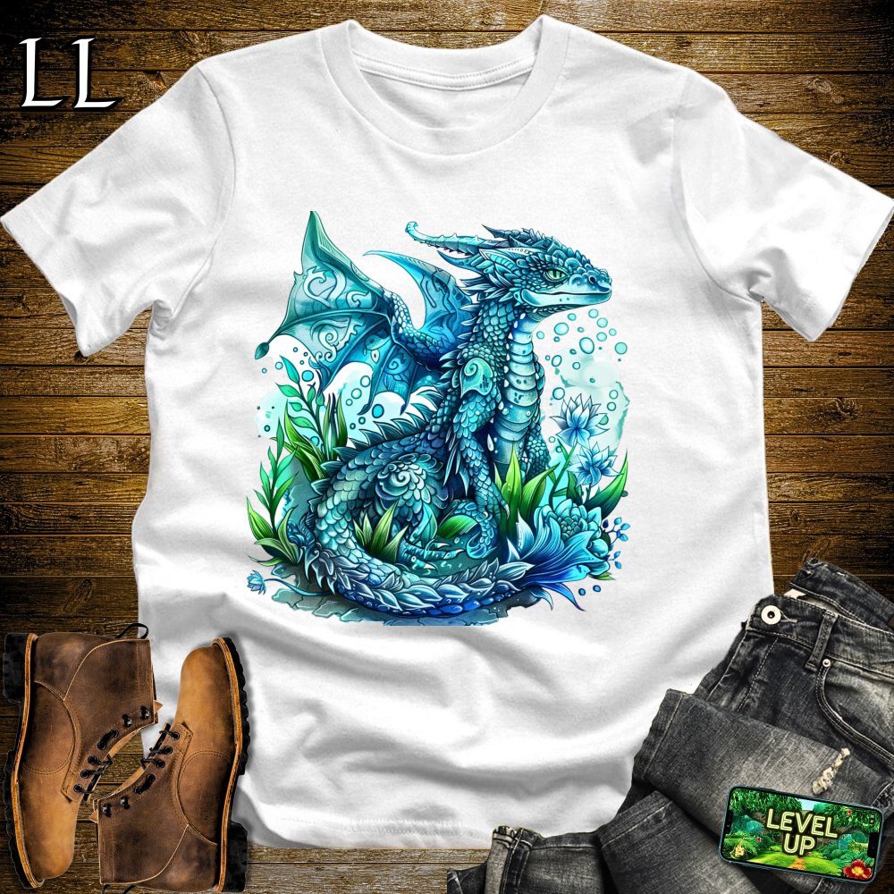 Lagoon Dragon Softstyle Tee - White - LegacyLayers