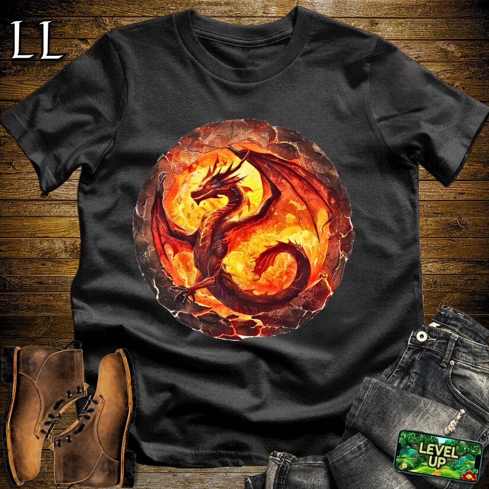 Lava Dragon Softstyle Tee - Black - LegacyLayers