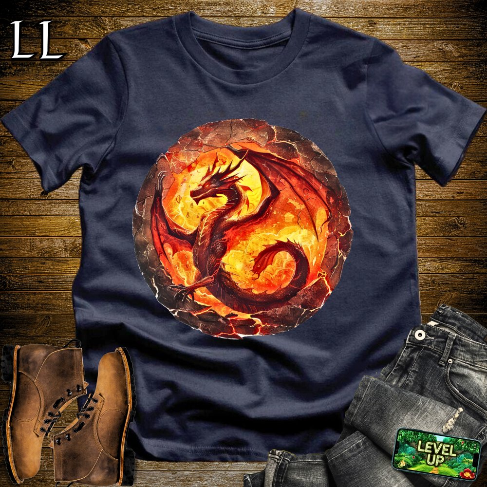 Lava Dragon Softstyle Tee - Navy - LegacyLayers