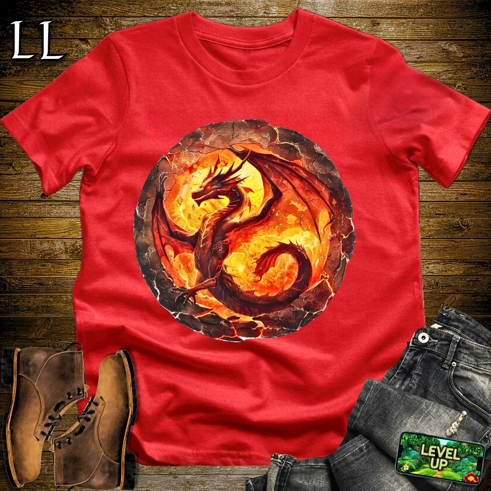 Lava Dragon Softstyle Tee - Red - LegacyLayers