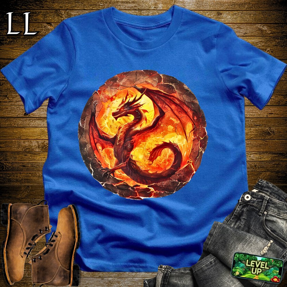 Lava Dragon Softstyle Tee - Royal - LegacyLayers