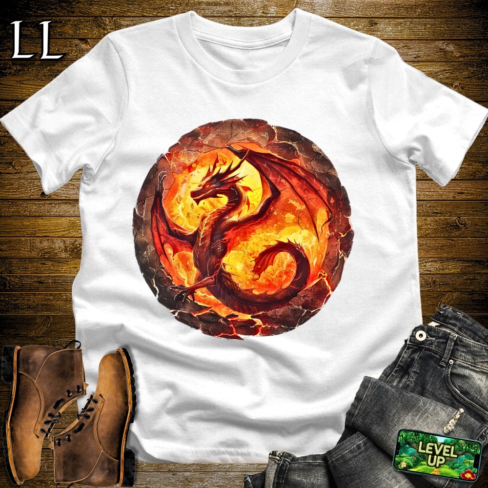 Lava Dragon Softstyle Tee - White - LegacyLayers