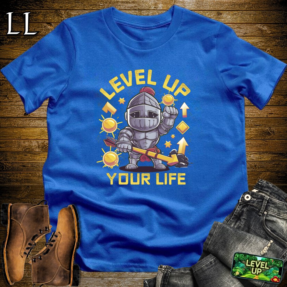 Level Up Your Life Softstyle Tee - Royal - LegacyLayers