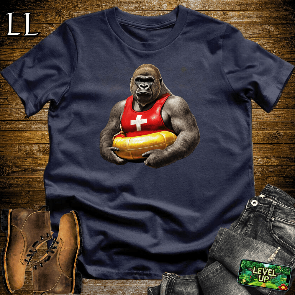 Lifeguard Gorilla Navy | Beach Hero Tee