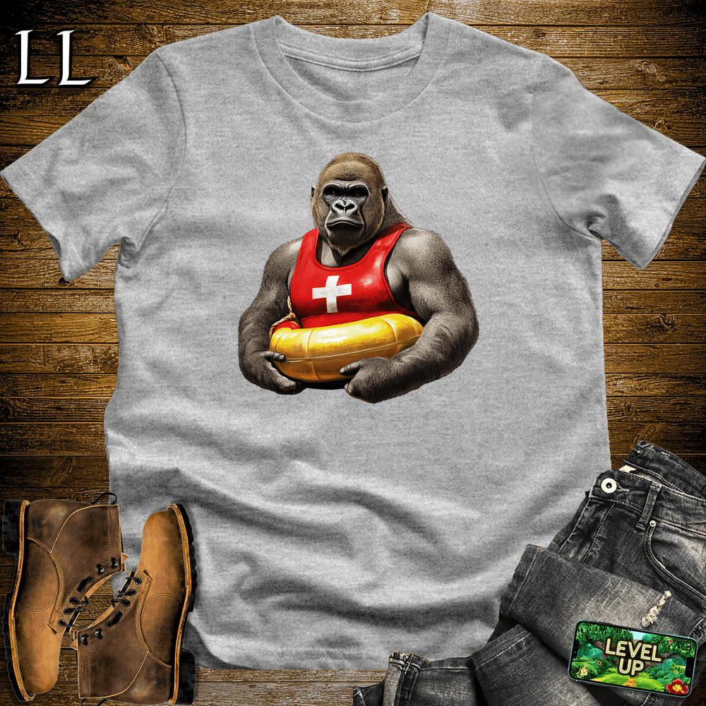Lifeguard Gorilla Sport Grey | Beach Hero Tee