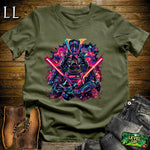 Light Saber Samurai Navy | Sci-Fi Warrior Tee