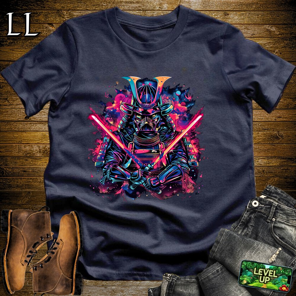 Light Saber Samurai Red | Sci-Fi Warrior Tee