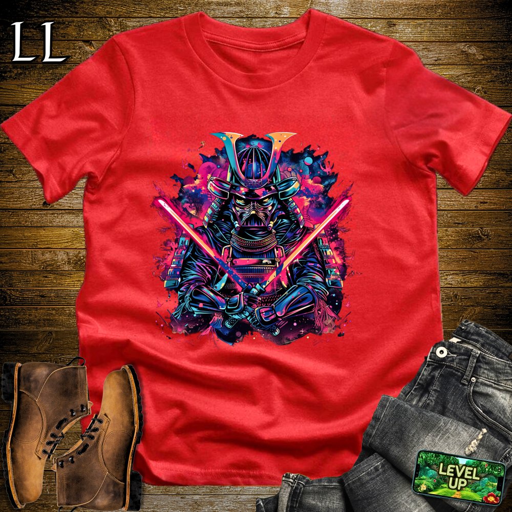 Light Saber Samurai Royal Blue | Sci-Fi Warrior Tee