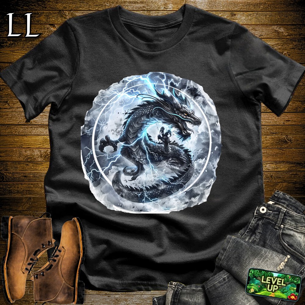 Lightning Dragon Softstyle Tee - Black - LegacyLayers