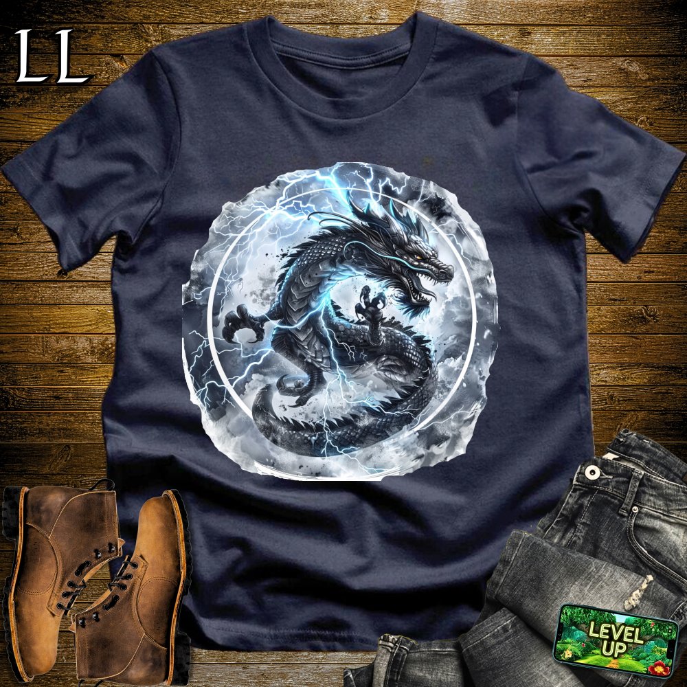 Lightning Dragon Softstyle Tee - Navy - LegacyLayers