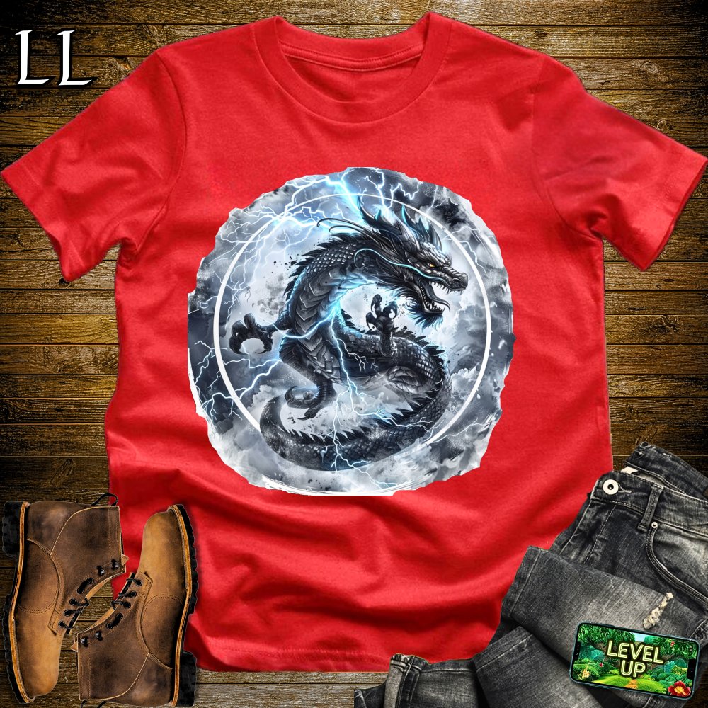 Lightning Dragon Softstyle Tee - Red - LegacyLayers