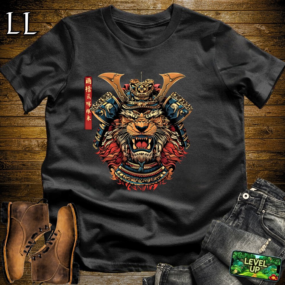 Lion Samurai Softstyle Tee - Black - LegacyLayers