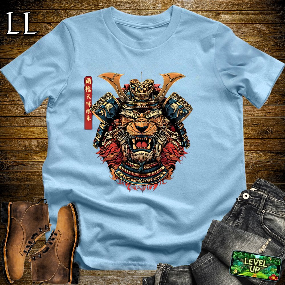 Lion Samurai Softstyle Tee - Light Blue - LegacyLayers