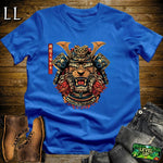 Lion Samurai Light Blue | King of Warriors Tee