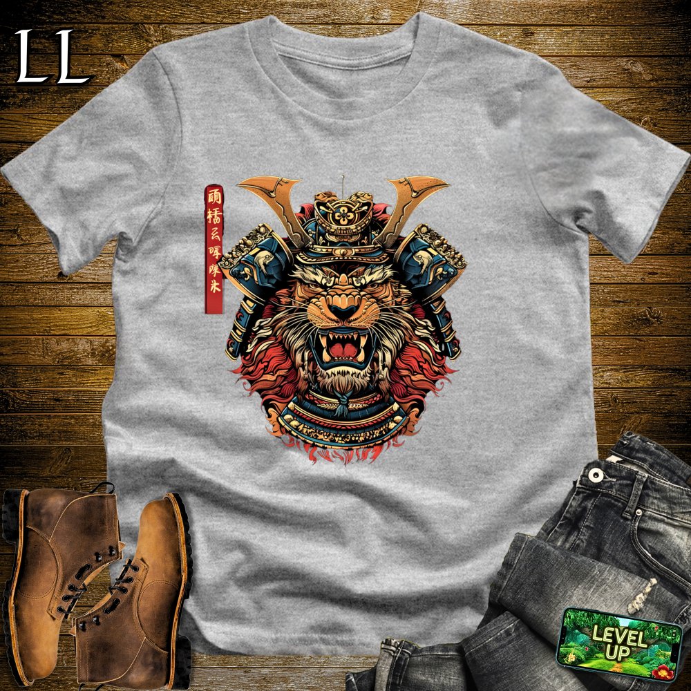 Lion Samurai Sport Grey | King of Warriors Tee