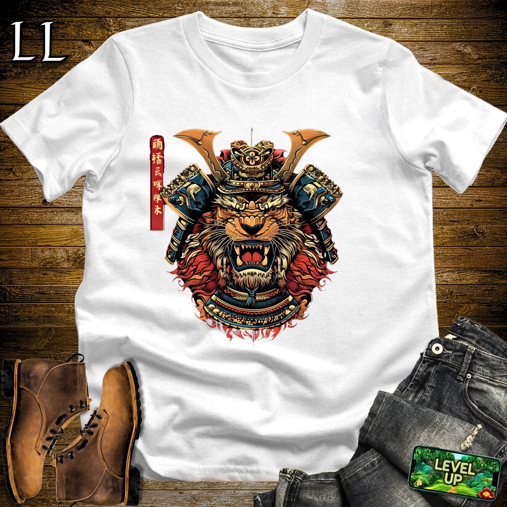 Lion Samurai Softstyle Tee - White - LegacyLayers