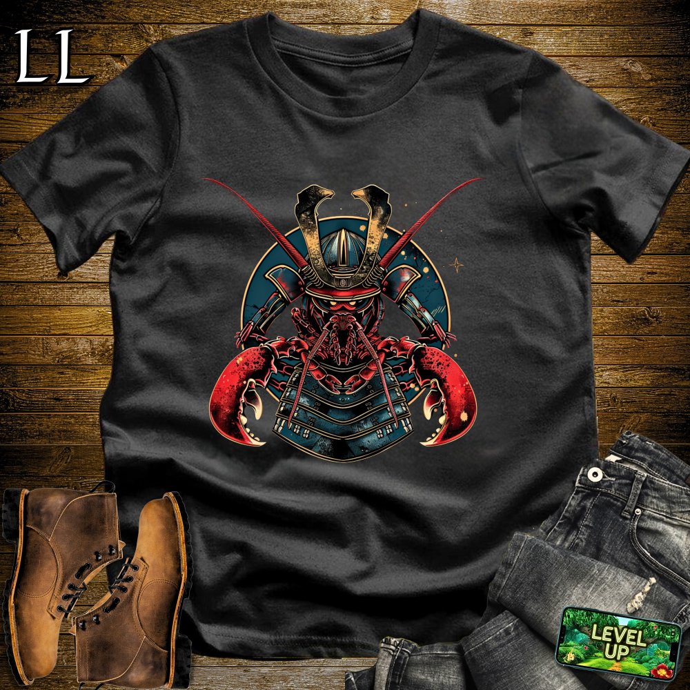 Lobster Samurai White | Sea Creature Warrior Tee