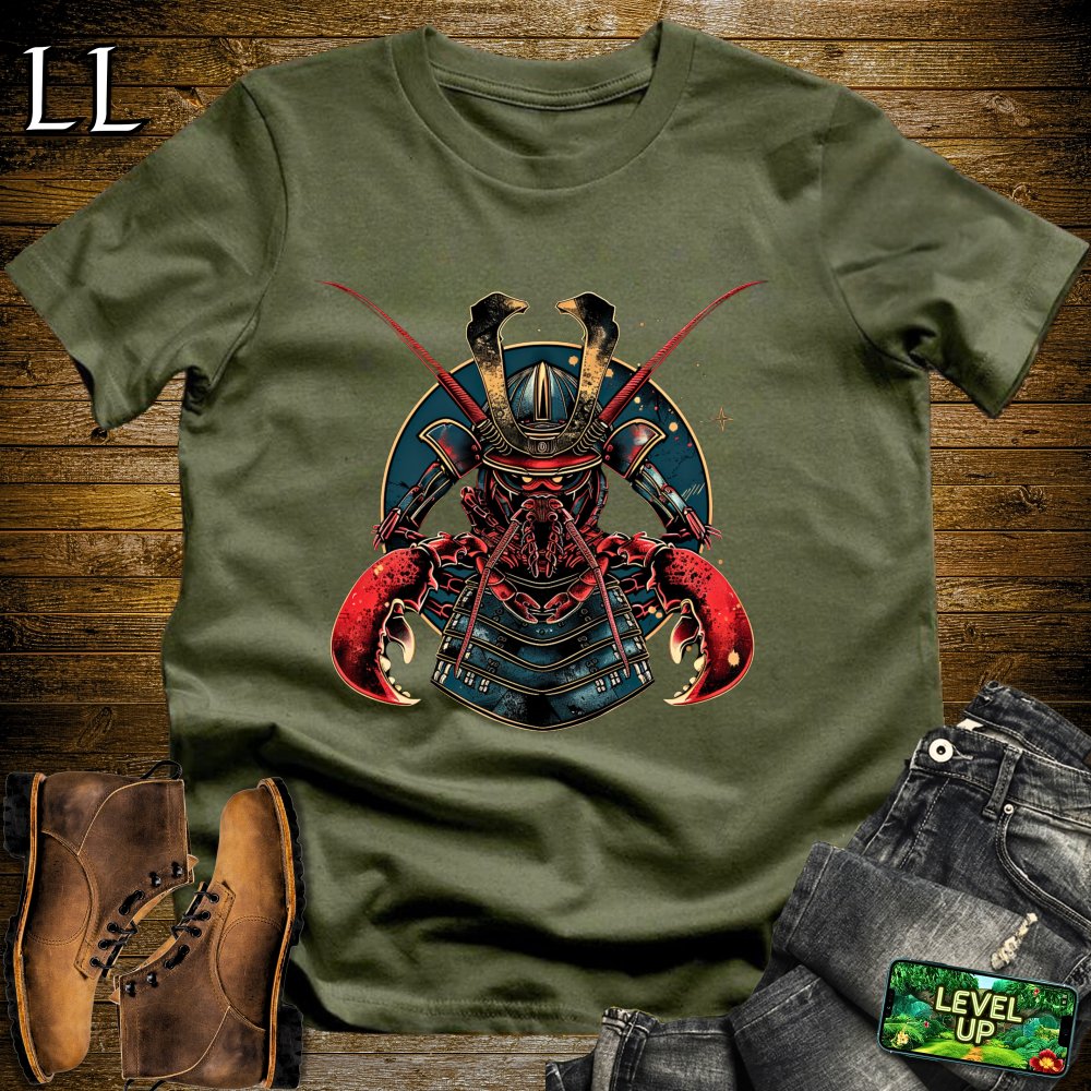Lobster Samurai Navy | Sea Creature Warrior Tee
