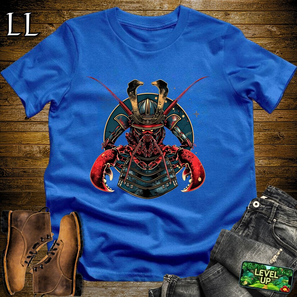 Lobster Samurai Light Blue | Sea Creature Warrior Tee