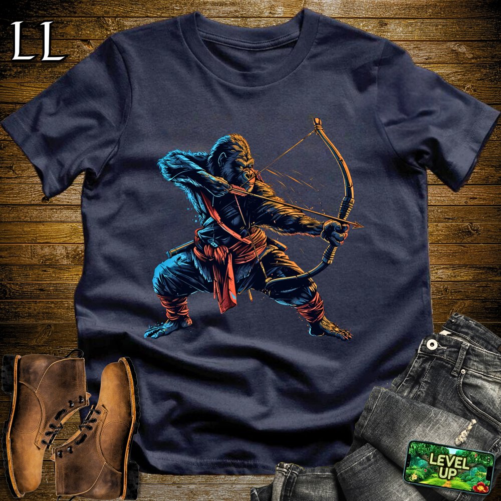 Long Bow Gorilla Samurai Navy | Archer Tee
