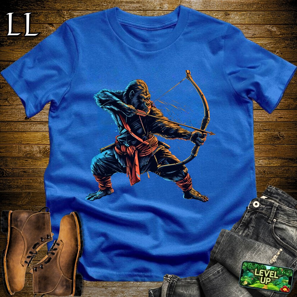 Long Bow Gorilla Samurai Royal Blue | Archer Tee