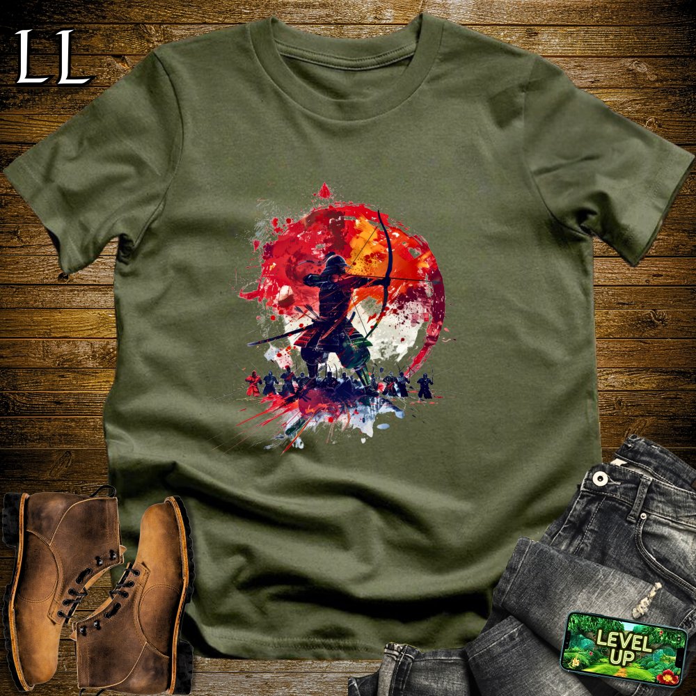 Long Bow Samurai Navy | Archer Warrior Tee