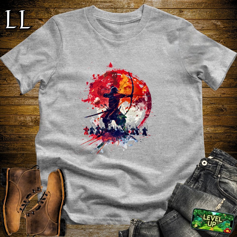 Long Bow Samurai Sport Grey | Archer Warrior Tee