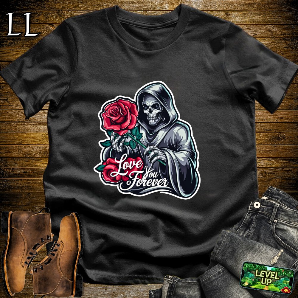 Love you Forever Grim Reaper Softstyle Tee - Black - LegacyLayers