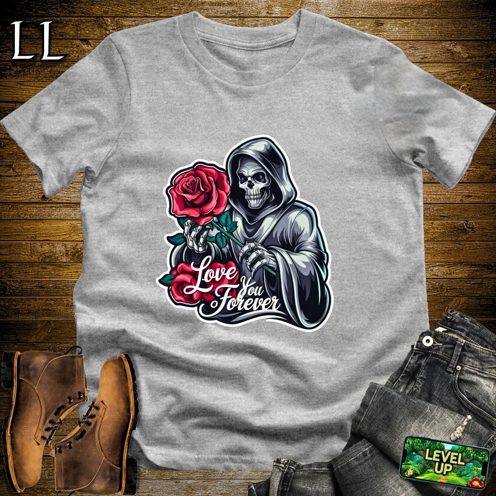 Love you Forever Grim Reaper Softstyle Tee - Sport Grey - LegacyLayers