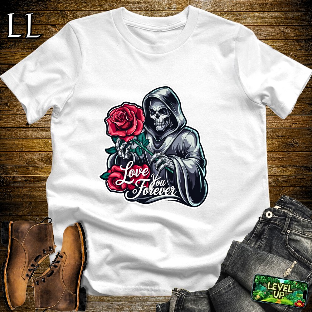 Love you Forever Grim Reaper Softstyle Tee - White - LegacyLayers