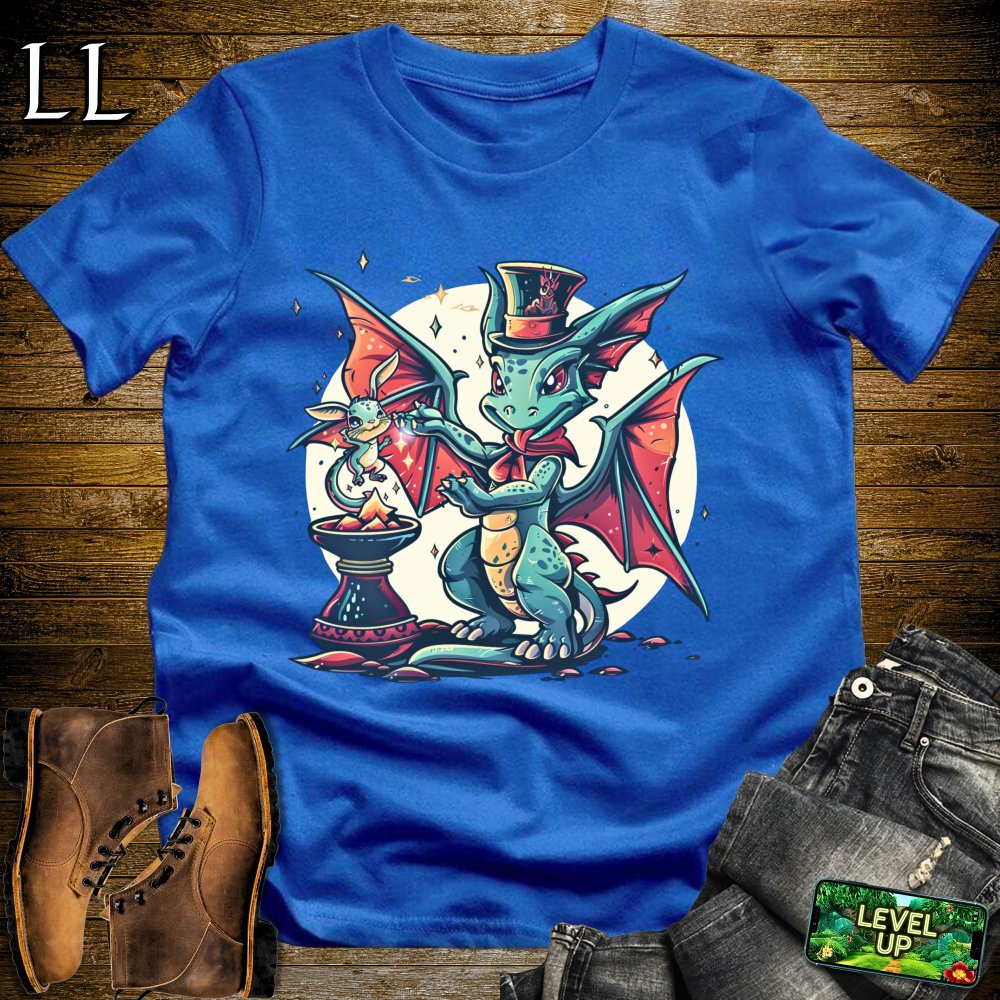 Magic Trick Dragon Softstyle Tee - Royal - LegacyLayers