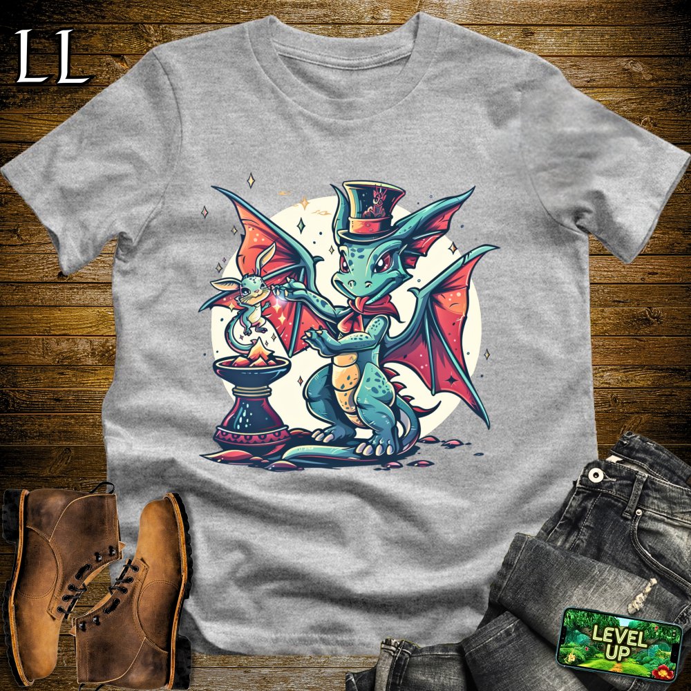 Magic Trick Dragon Softstyle Tee - Sport Grey - LegacyLayers