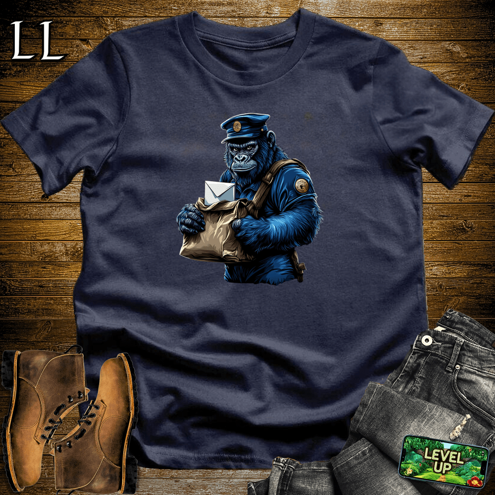 Mailman Gorilla Navy | Funny Delivery Driver Shirt
