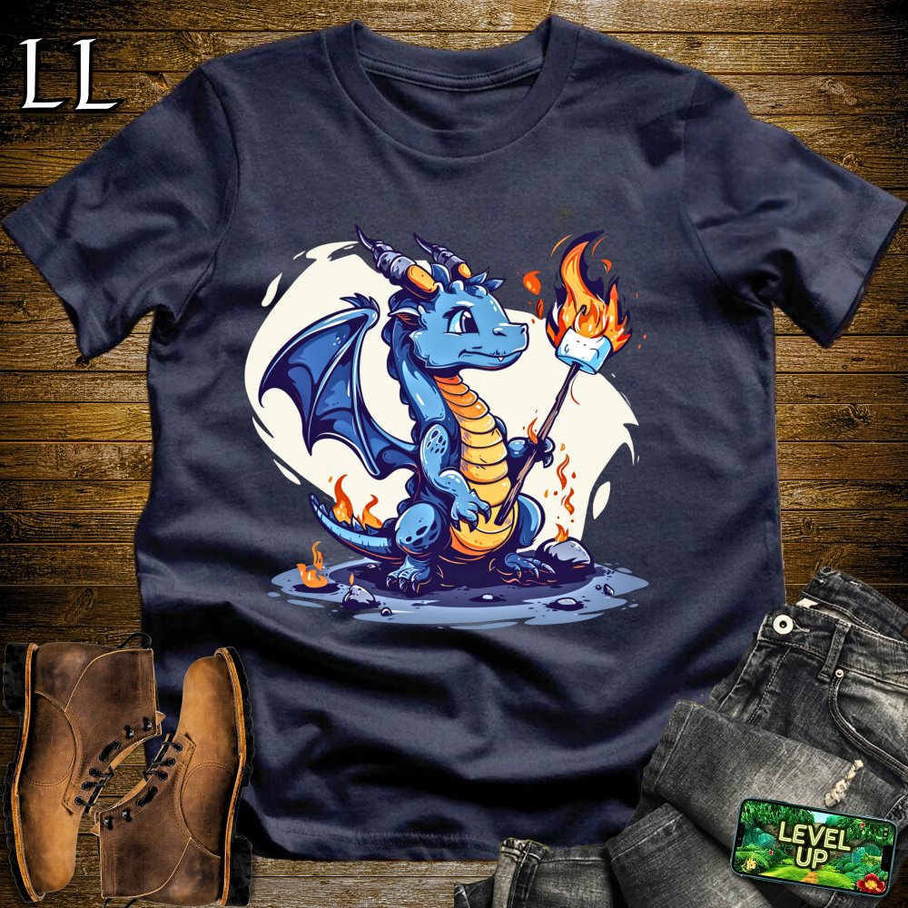 Marshmallow Dragon Softstyle Tee - Navy - LegacyLayers