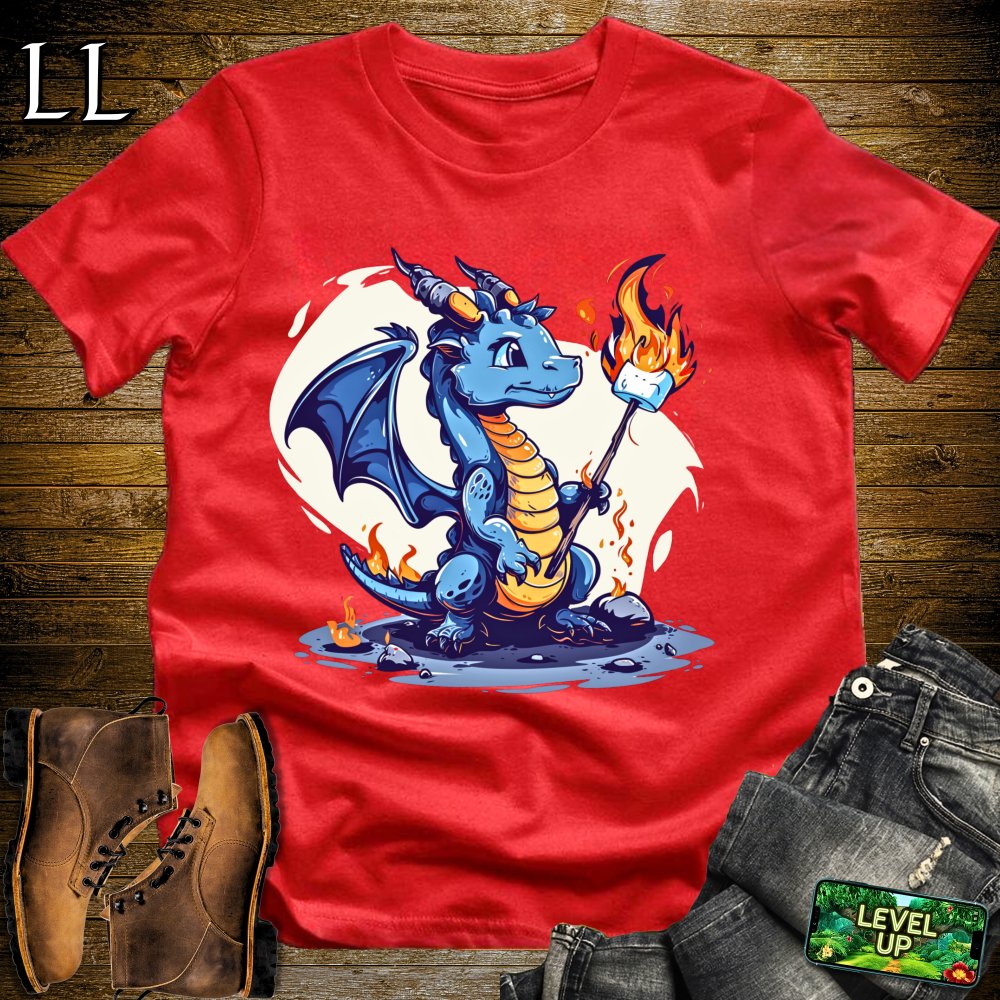 Marshmallow Dragon Softstyle Tee - Red - LegacyLayers