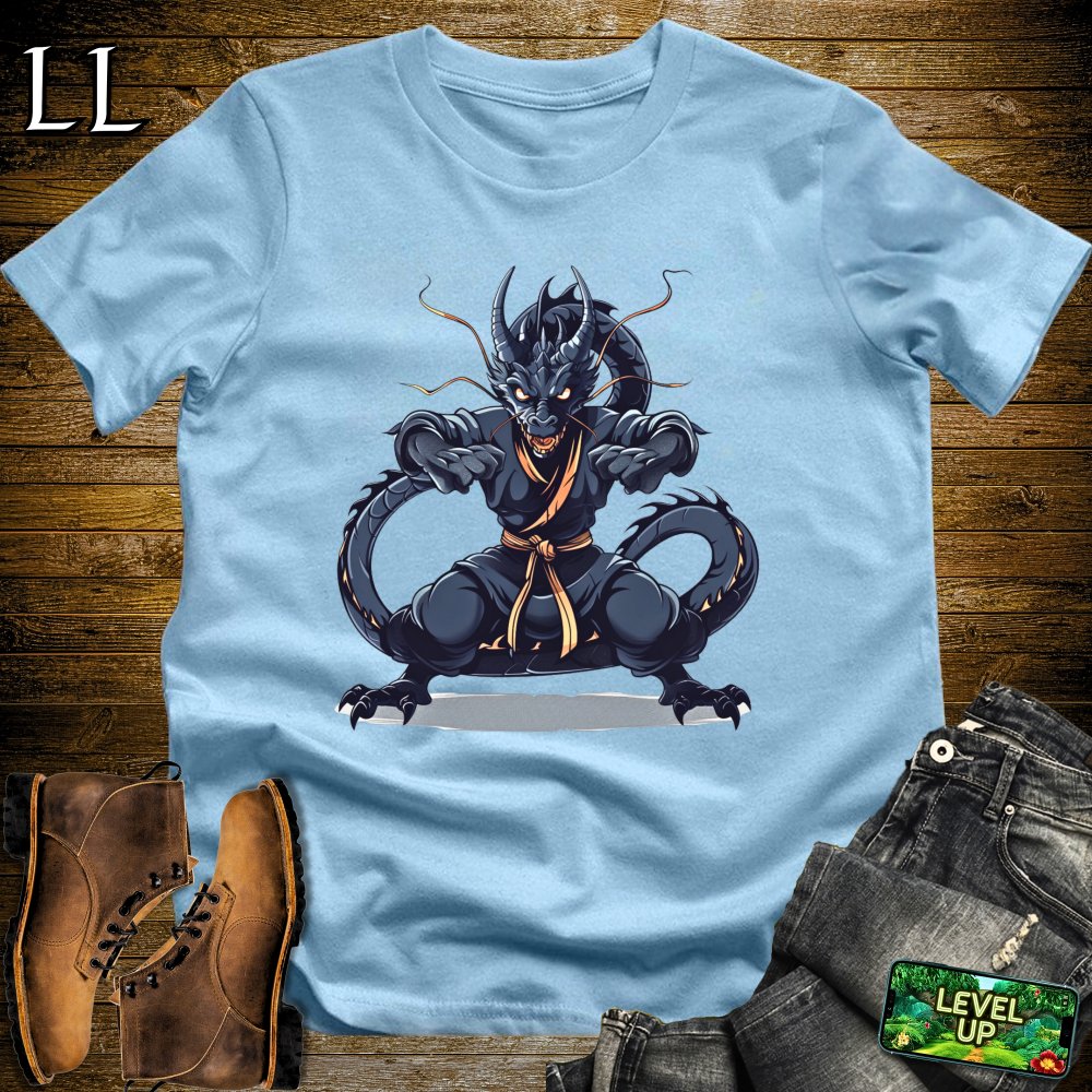 Martial Arts Dragon Softstyle Tee - Light Blue - LegacyLayers