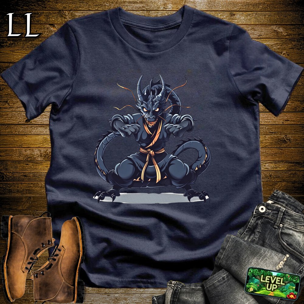 Martial Arts Dragon Softstyle Tee - Navy - LegacyLayers