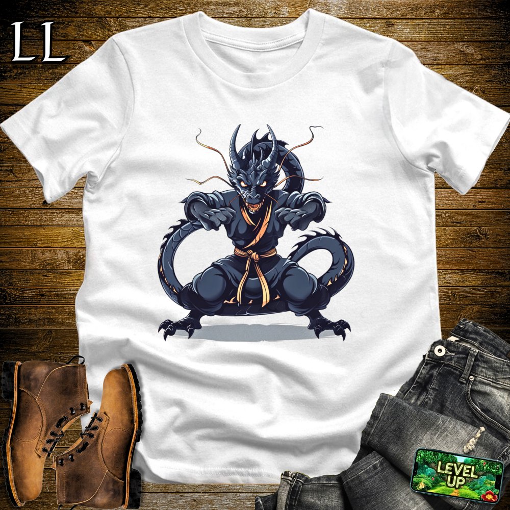 Martial Arts Dragon Softstyle Tee - White - LegacyLayers